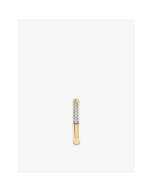 Kismet by Milka Metallic Wanderlust Maxi 0.10Ct Diamond Hoop Earring