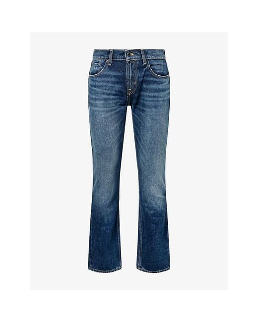 7 For All Mankind Blue The Straight 32 Mid-Rise Denim Jeans for men