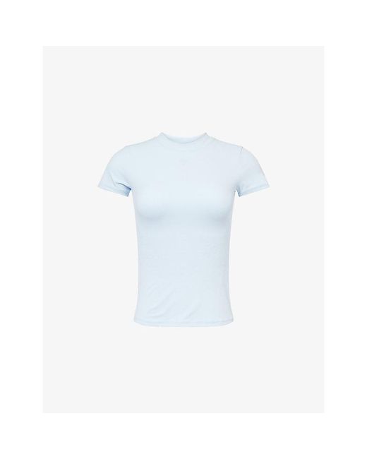 The Couture Club Blue Sculpt Baby Short-Sleeve Stretch-Jersey T-Shirt