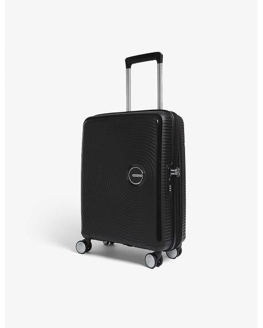 American Tourister Black Soundbox Expandable Four-wheel Cabin Suitcase
