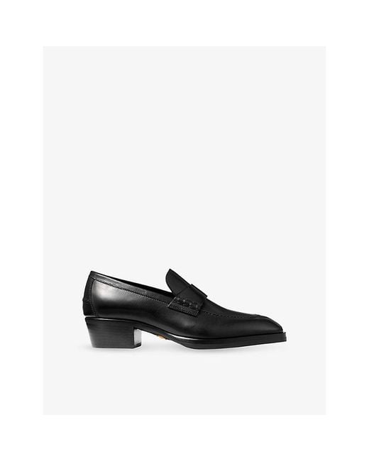 Jimmy Choo Black Wilder Leather Loafers