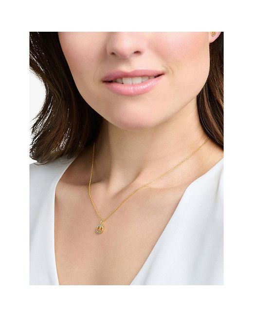 Thomas Sabo White Colourful Stones Peace 18Ct-Plated Sterling And Zirconia Necklace