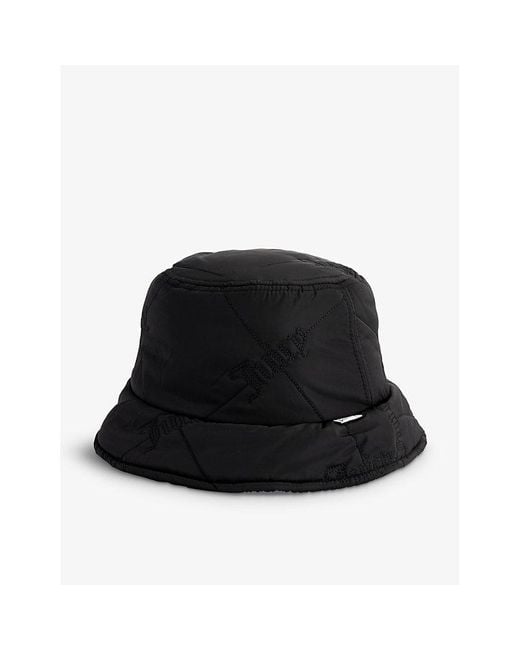 Juicy Couture Black Quilted Recycled Nylon Bucket Hat