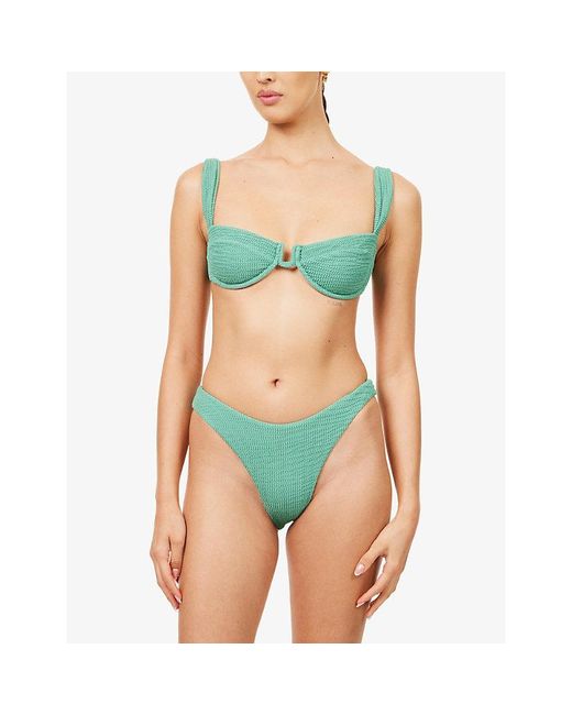 Cheap Monday Green Cala Roja U-Wire Bikini Top