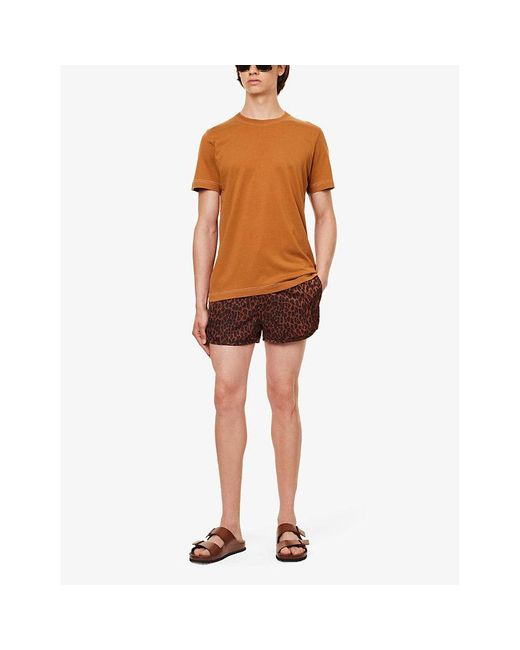 CDLP Brown Brand-embroidered Recycled-nylon Satin Shorts for men
