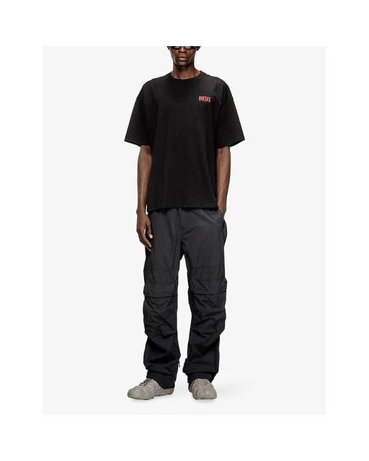DIESEL Black T-Boxt-Bisk Brand-Print Cotton-Jersey T-Shirt for men