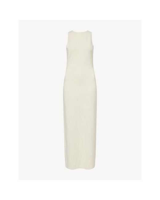 Sir White Saba Asymmetric Knit Midi Dress