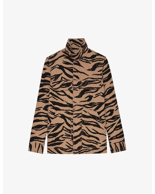 Zadig & Voltaire Kayaka Tiger-print Cotton-canvas Jacket | Lyst