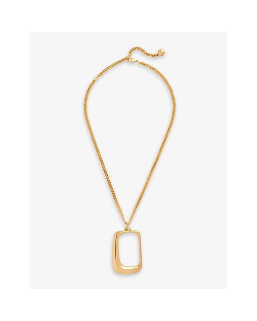 Jacquemus Metallic Le Collier Ovalo Brass Pendant Necklace