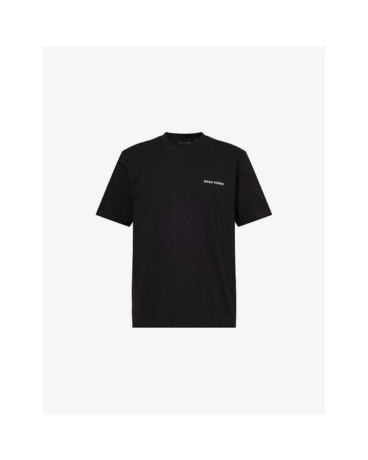 Daily Paper Black Craft Graphic-Print Cotton T-Shirt for men