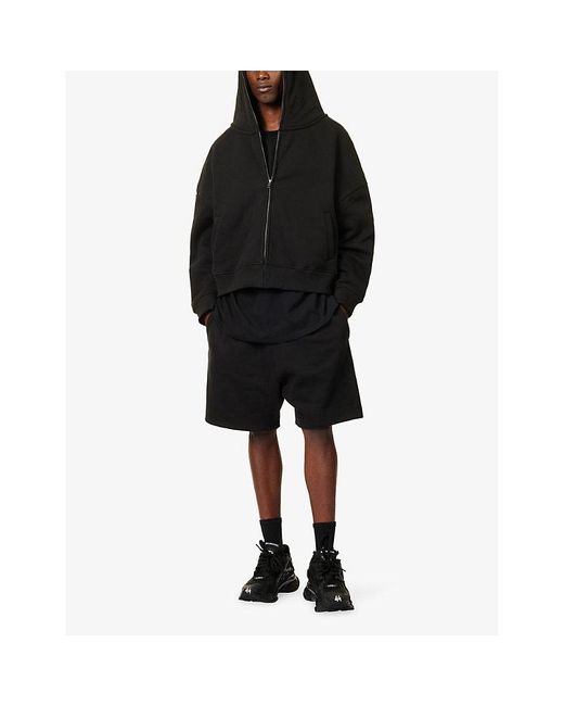 Entire studios Black Standard Relaxed-Fit Cotton Sweat Shorts for men