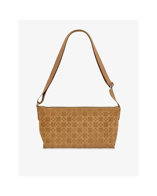 Sandro Brown Hobo Suede Shoulder Bag for men