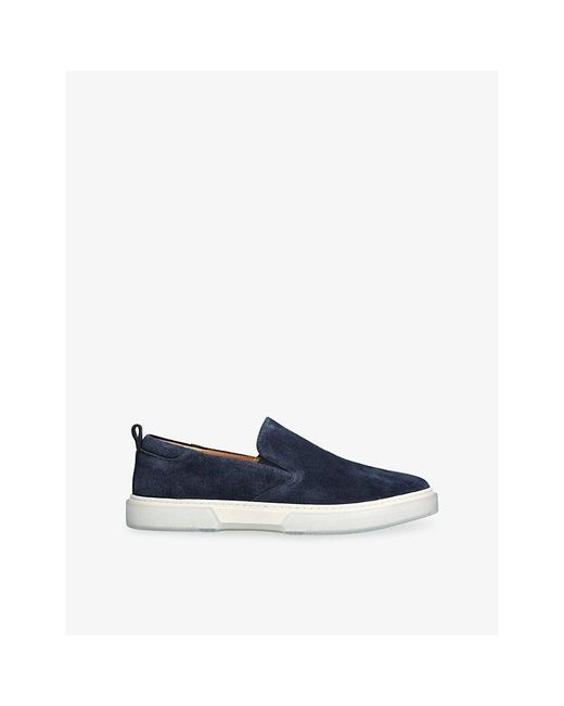 Steve Madden Blue Lansten Suede Trainers for men