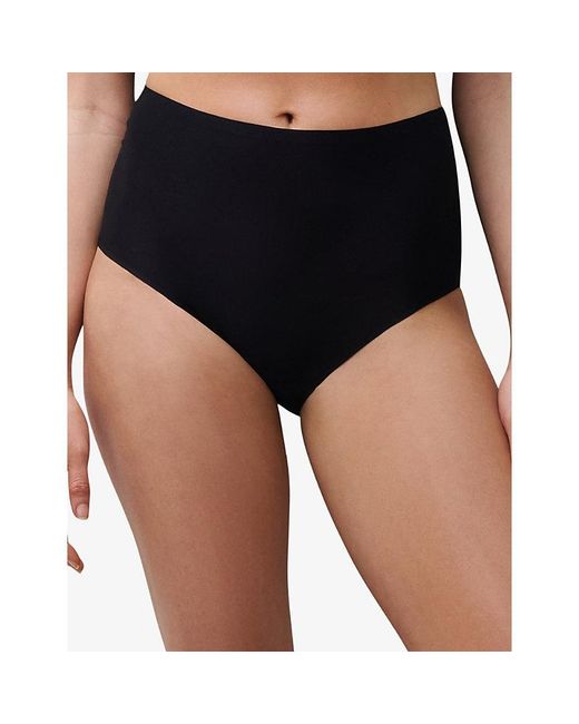 Chantelle Black Soft Stretch Seamless One Size High Leg Briefs