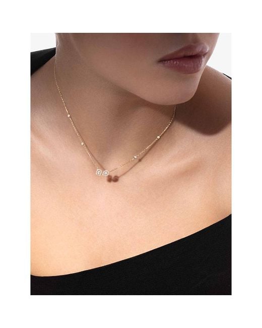 Messika Metallic My Twin 18Ct And 0.30Ct Diamond Necklace