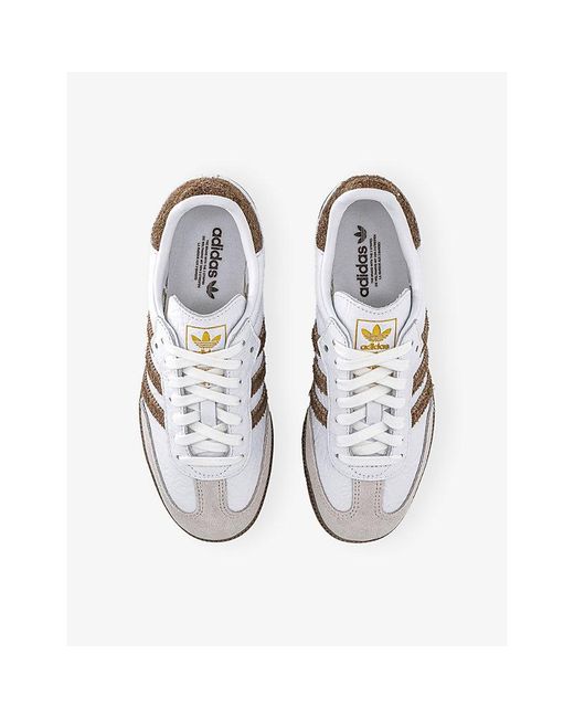 Adidas White Samba Og Leather Trainers for men