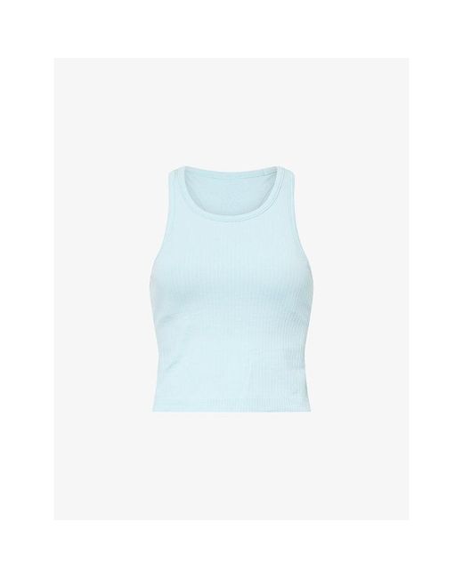 lululemon athletica Blue Ebb To Street Cropped Racerback Tank Top