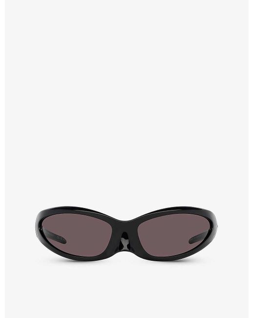 Balenciaga White Bb0251s Cat-eye Acetate Sunglasses