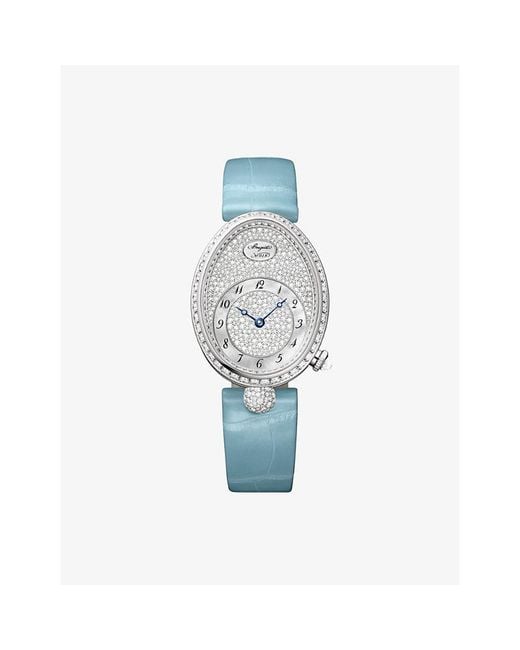 Breguet Blue Reine De Naples 8938 18Ct- Automatic Watch 36.5Mm