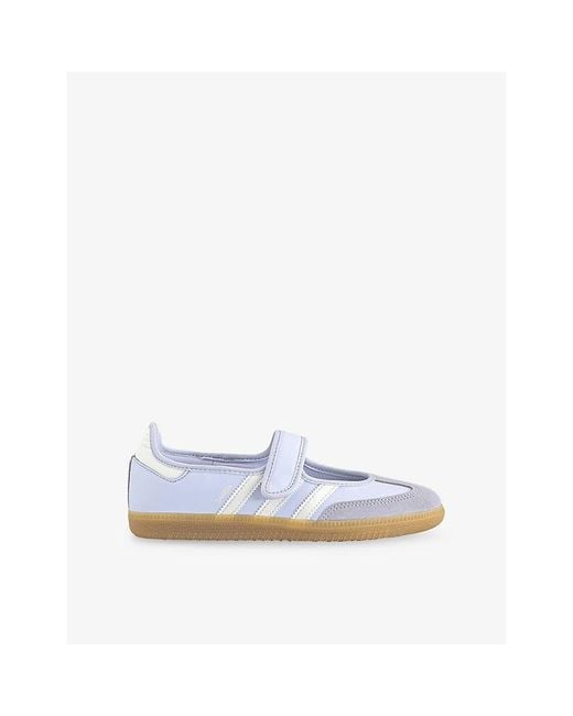 Adidas Blue Samba Jane Leather Trainers