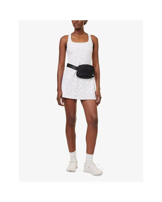 lululemon athletica White Tennis Scoop-neck Stretch-woven Mini Dress