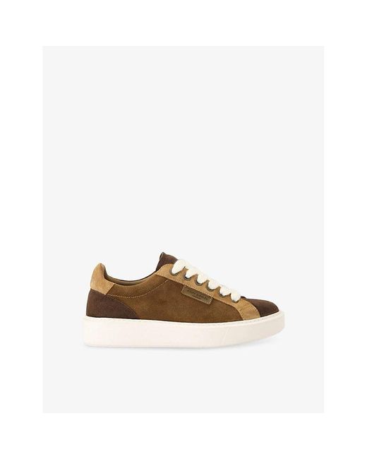 Kurt Geiger Brown Albion Suede Trainers for men