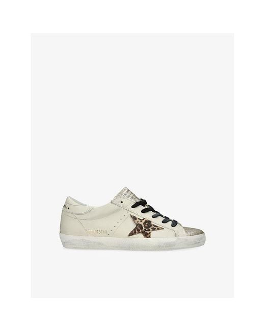 Golden Goose Deluxe Brand Natural Super-Star Leather Low-Top Trainers
