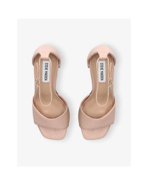 Steve Madden Pink Missty 017 Leather Heeled Sandals