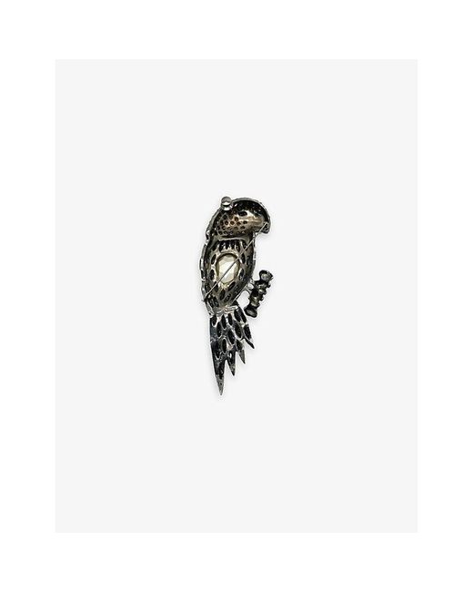 JENNIFER GIBSON JEWELLERY Multicolor Pre-Loved Parrot Crystal-Embellished Brooch