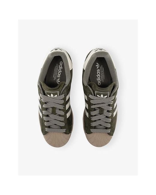 Adidas Green Superstar Ii Suede Trainers for men