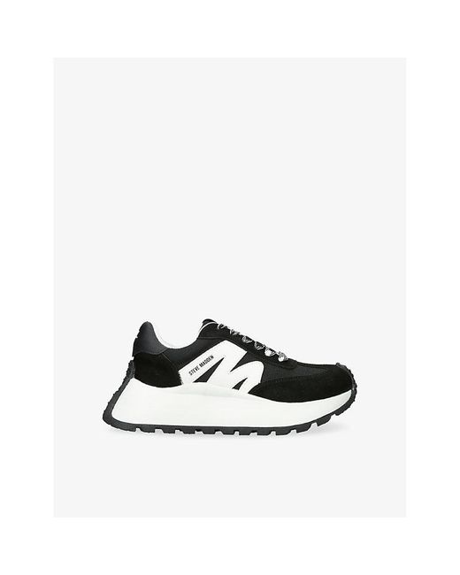 Steve Madden Black Supercampo Woven Trainers