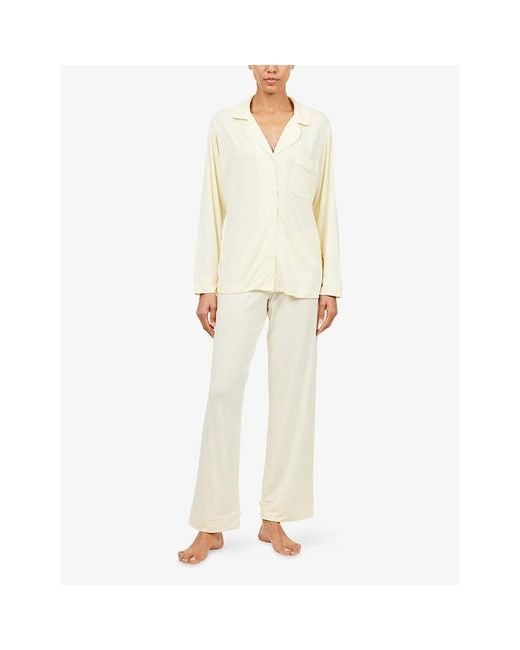 Eberjey Natural Gisele Long-Sleeve Modal-Jersey Pyjama Set