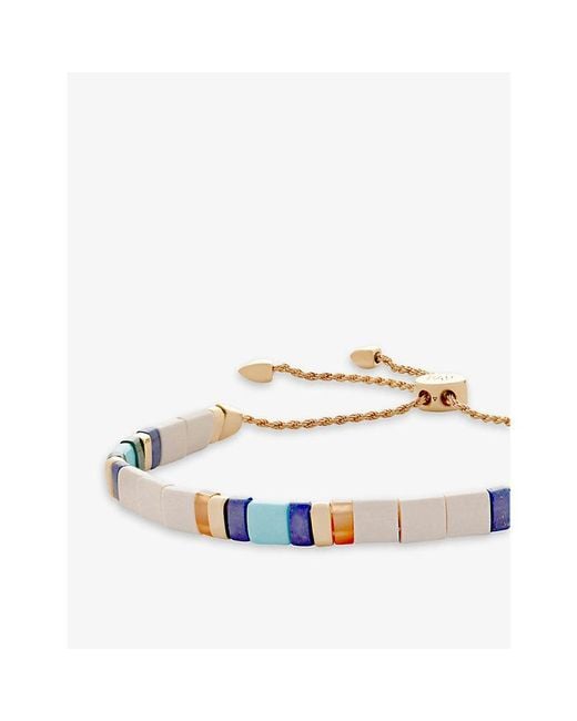 Monica Vinader White Delphi 18Ct-Plated Vermeil Sterling- And Jasper Stone Bracelet