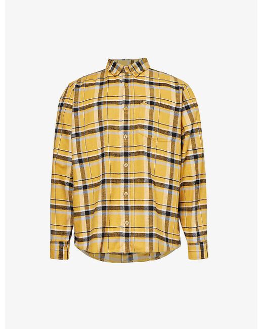 Carhartt Yellow Swenson Checked Cotton Shirt for men