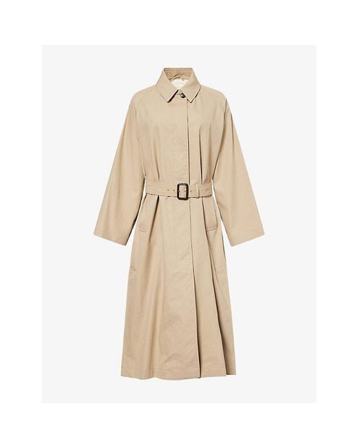 Weekend by Maxmara Natural Belted Mid-Length Cotton-Blend Trench Coat