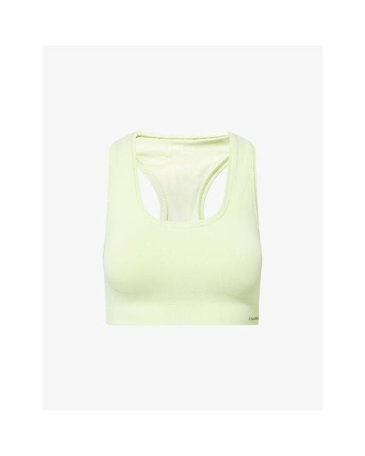 ADANOLA Green Classic Seamless Racerback Sports Bra