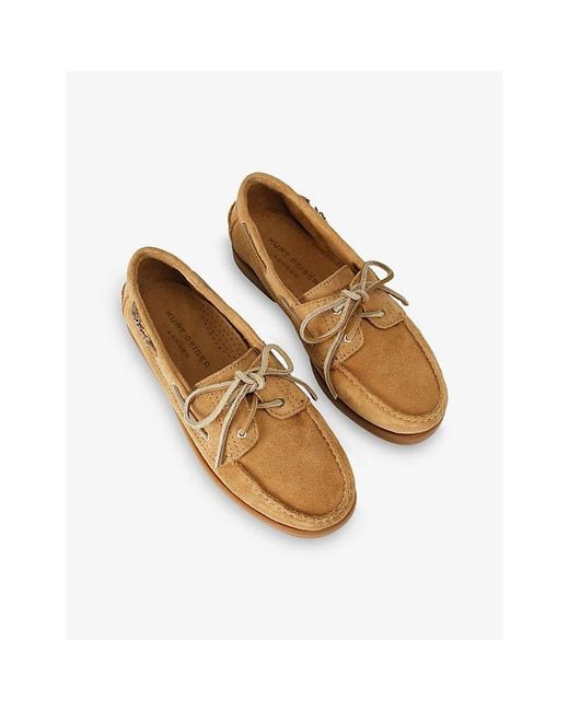 Kurt Geiger Natural Kurt Suede Deck Shoes for men