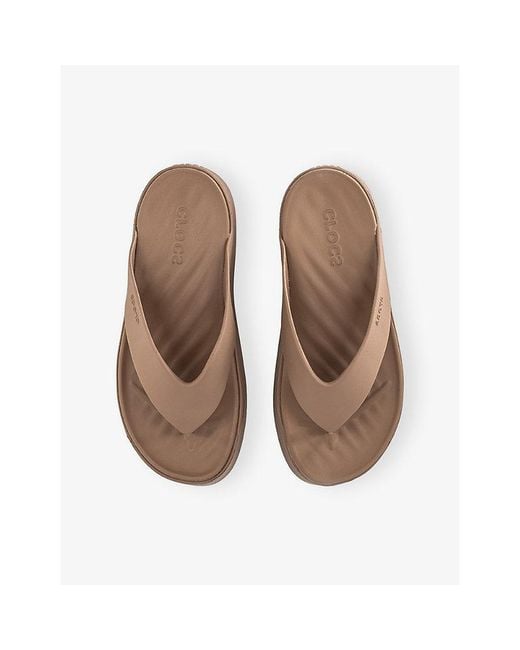 CROCSTM Brown Getaway Platform Rubber Flip Flops