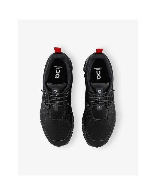 On Shoes Black Cloud 6 Waterproof Woven Trainers for men