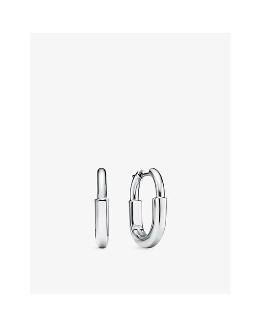Tiffany & Co Metallic Tiffany Lock Small 18Ct- Earrings