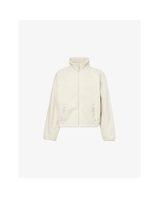 Vuori Women's White Alpine High-Neck Fleece Jacket