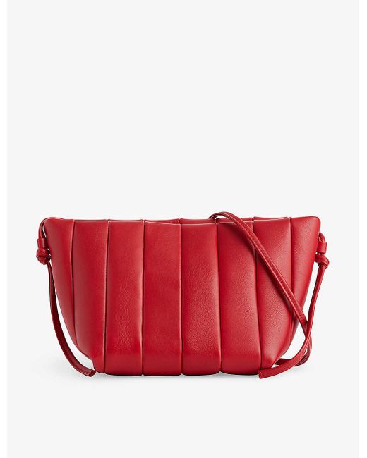 Maeden Red Boulevard Quilted Leather Cross-body Bag