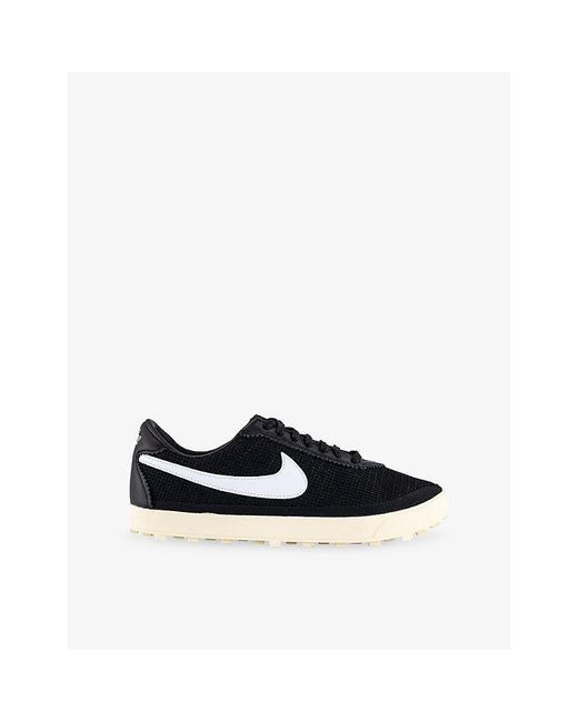 Nike Blue Astrograbber Mesh And Leather Trainers