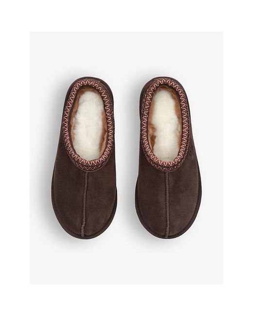 Ugg Brown Tasman Braided Suede Slippers