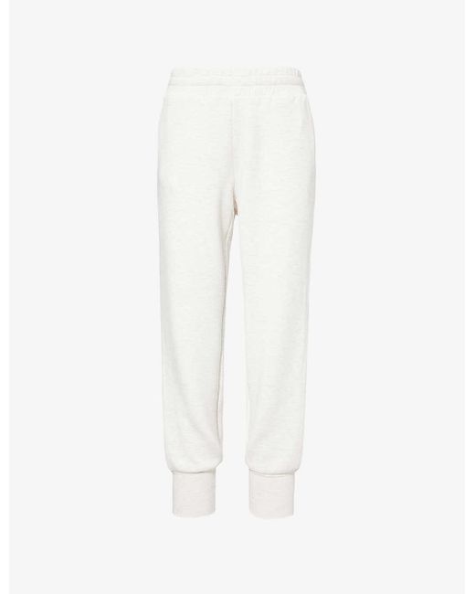 Varley White The Slim Cuff 27.5' Relaxed-fit Mid-rise Stretch-woven jogging Botto