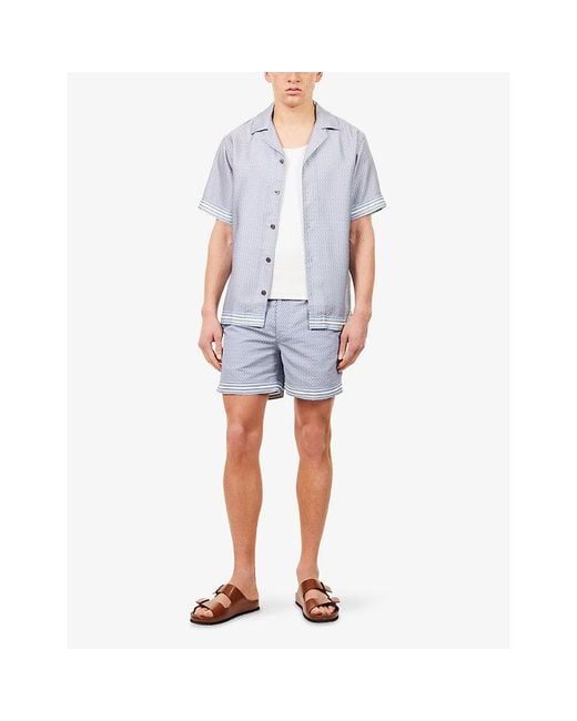 CHE Blue Lucena Printed Woven Shirt for men
