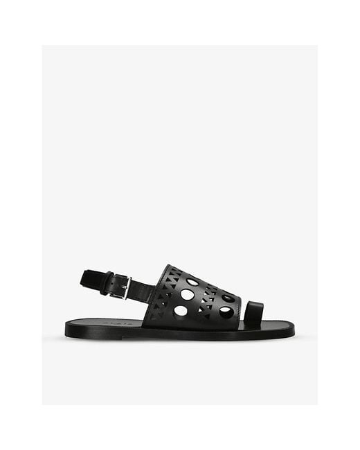 Alaïa Black Vienne Cut-out Leather Sandals