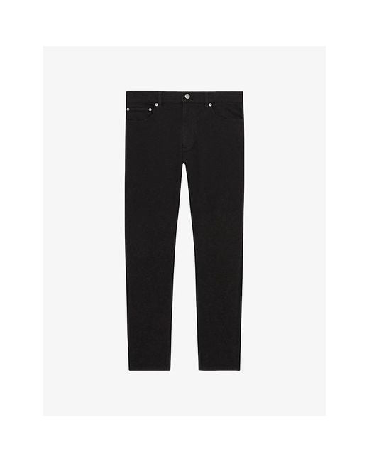 Reiss Black Picton Slim-Fit Stretch-Denim Jeans for men