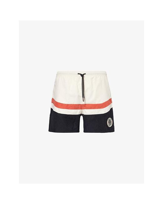 Honor The Gift White Brushed Brand-patch Woven Shorts for men
