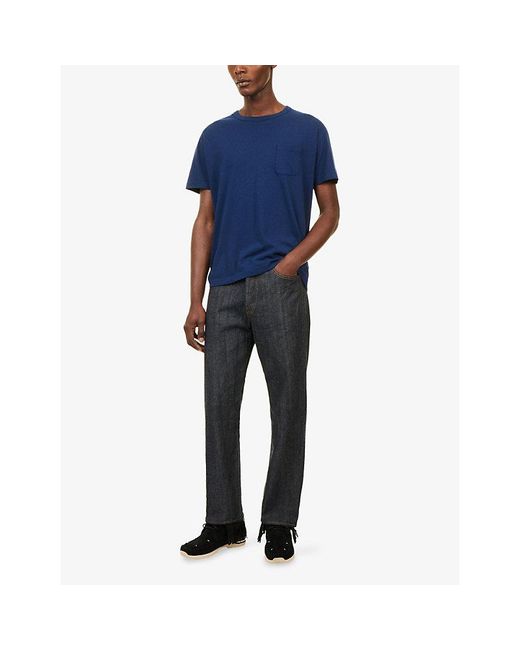 Visvim Blue Ultimate Jumbo Ii Cotton-Jersey T-Shirt for men